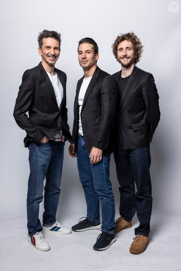 Exclusif - Arnaud Tsamere, Jérémy Ferrari et Baptiste Lecaplain - Studio - Enregistrement de l'émission "La chanson secrète", présentée par N.Aliagas et diffusée le 29 décembre sur TF1
© Guillaume Gaffiot-Cyril Moreau / Bestimage