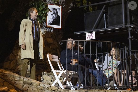 Exclusif - Stéphane Freiss, Michel Boujenah - Représentation de la pièce de théâtre "Le cercle des poètes disparus" au Théâtre de Verdure lors du 41ème Festival de Ramatuelle le 2 aout 2025. © Cyril Bruneau / Festival de Ramatuelle / Bestimage