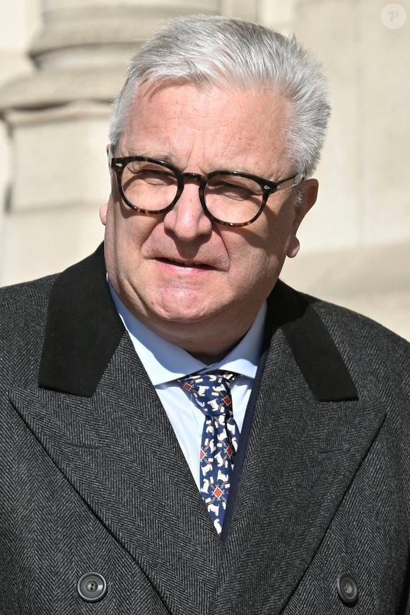 Le prince Laurent lors de la messe en mémoire des membres décédés de la famille royale, le 18 février 2025 à Bruxelles, en Belgique. © Didier Lebrun/Photonews/Bestimage