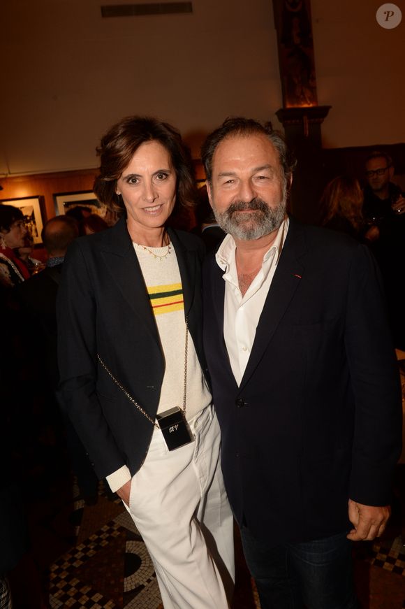Exclusif - Inès de la Fressange et son compagnon Denis Olivennes à la soirée d'inauguration du revival de la brasserie parisienne mythique La Coupole dans le quartier de Montparnasse à Paris, France. Le 26 septembre 2018. © Rachid Bellak / Bestimage