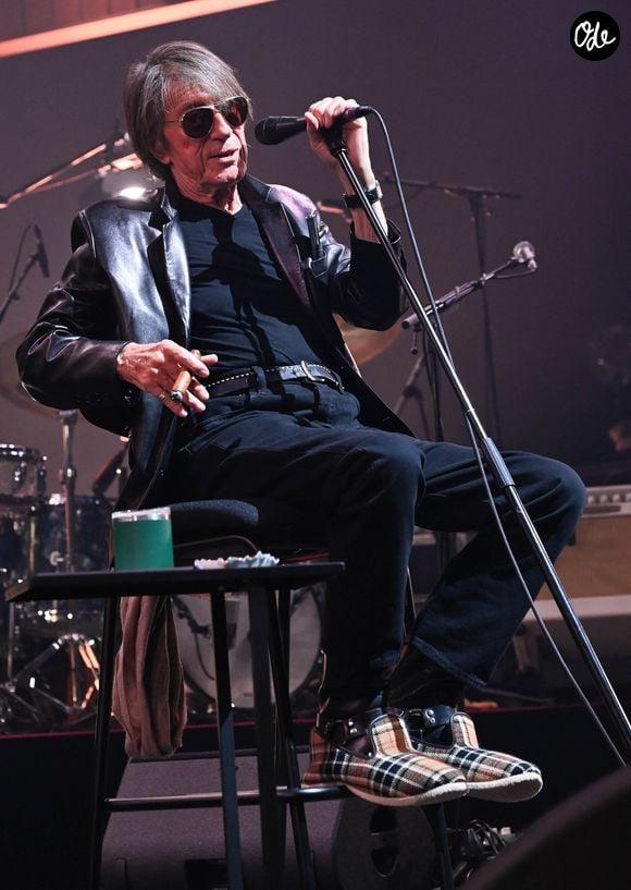 Jacques Dutronc et Thomas Dutronc en showcase de leur tournée "Dutronc & Dutronc" au Centre Evénementiel de Courbevoie le 11 avril 2022. © Coadic Guirec/Bestimage