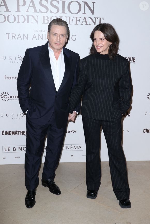 Benoit Magimel et Juliette Binoche assistent à la première de La Passion De Dodin Bouffant à la Cinémathèque Française à Paris, France. Photo par Jerome Dominé/ABACAPRESS.COM
