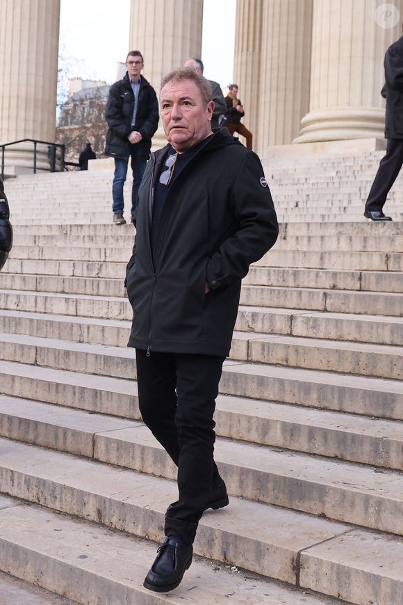 Fabien Onteniente - Sorties de la cérémonie religieuse en hommage à Rolland Courbis dans l'église de la Madeleine à Paris, France, le 14 janvier 2026. © Jacovides-Moreau/Bestimage
