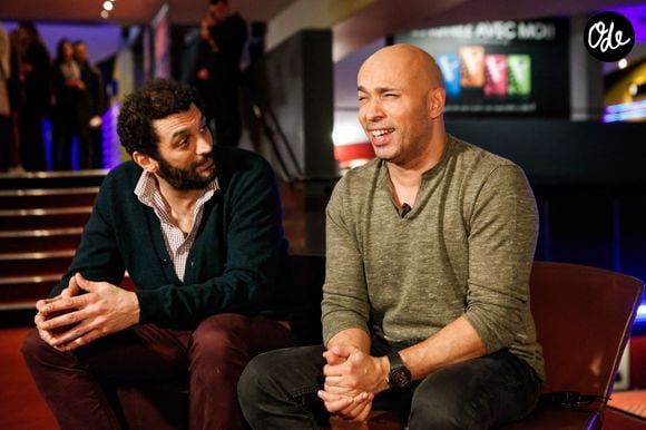 Les acteurs Éric Judor et Ramzy Bedia assistent à la première du film « La Tour 2 : Contrôle infernal », réalisé par Éric Judor, au cinéma UGC Les Halles à Paris, en France, le lundi 1er février. Photo de Maxime Reynaud/APS-Médias/ABACAPRESS.COM