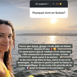 "Parce que @stan_gruau vivait déjà en Suisse depuis 10 ans. Et aussi parce que je voulais vivre dans une ville connectée au monde (train, avion) mais aussi à la nature. Je me sens trop bien la bas, entre le lac et la montagne. Je découvre petit à petit la Suisse et c'est magnifique. Et on reste très proche de la France pour le boulot et les proches !", écrit-elle.

Marine Lorphelin sur Instagram.