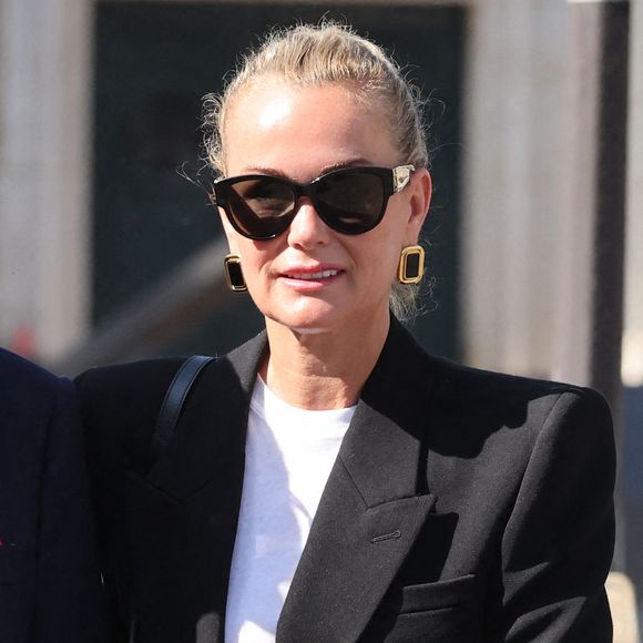 Laeticia Hallyday - Arrivées aux obsèques de Philippe Labro en l'église de Saint-Germain-des-Prés à Paris. © Dominique Jacovides - Christophe Clovis / Bestimage