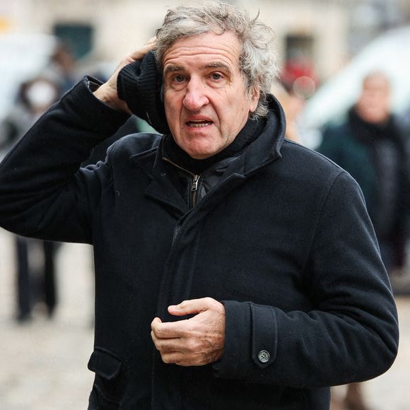 Gérard Leclerc lors de la messe d'enterrement de Philippe Tesson à l'église Saint Germain des Prés à Paris, France, le 10 février 2023. Photo by Nasser Berzane/ABACAPRESS.COM