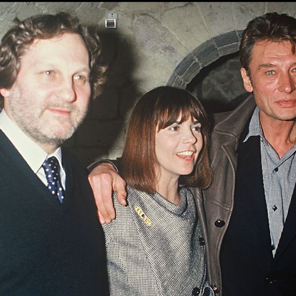 ARCHIVES - JEAN JACQUES DEBOUT, CHANTAL GOYA ET JOHNNY HALLYDAY A LA SOIREE D' INAUGURATION D' UNE BOUTIQUE CHANTAL GOYA