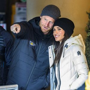 Le duc et la duchesse de Sussex à la cérémonie de bienvenue à Whistler pendant les Invictus Games à Whistler, Canada, le 10 février 2025. Photo bb Bruce Adams/Daily Mail/dmg media Licensing/ABACAPRESS.COM