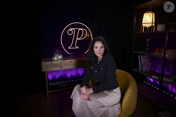 Cindy Fabre en interview pour "En privé avec". @Jack Tribeca / Bestimage