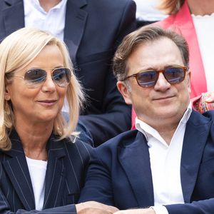 Renaud Capuçon et sa femme Laurence Ferrari en tribunes lors des Internationaux de France de Tennis de Roland Garros 2025, à Paris, France, le 7 juin 2025.

© Cyril Moreau/Bestimage