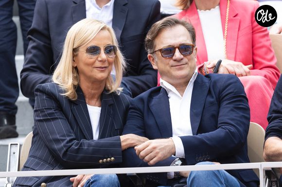 Renaud Capuçon et sa femme Laurence Ferrari en tribunes lors des Internationaux de France de Tennis de Roland Garros 2025, à Paris, France, le 7 juin 2025.

© Cyril Moreau/Bestimage