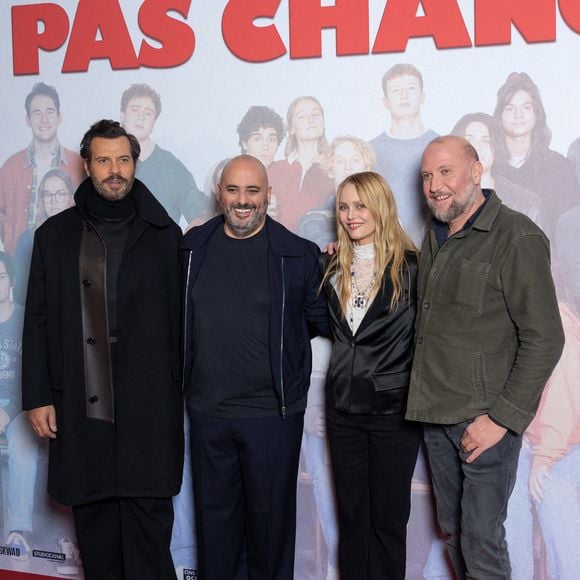 Laurent Lafitte, Jerome Commandeur, Vanessa Paradis et Francois Damiens assistent à l'avant-première du film 'T'as Pas Changé' au Pathe Palace le 04 novembre 2025 à Paris, France. Photo Nasser Berzane/ABACAPRESS.COM