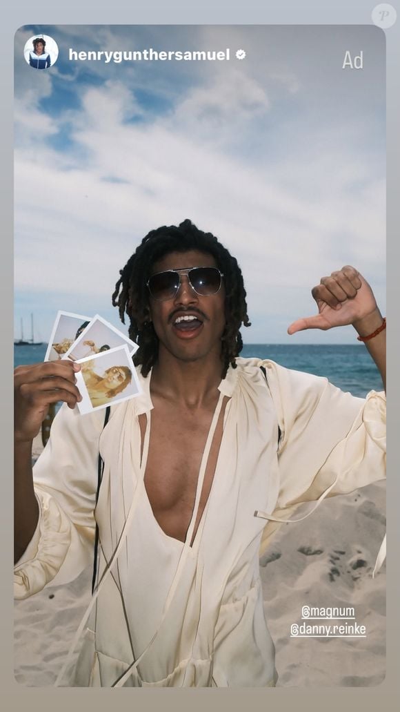 Henry Samuel en a d'ailleurs profité pour faire quelques photos en solo devant la plage, toujours pour la marque Magnum.

Photo Instagram d'Henry Samuel, le fils d'Heidi Klum.