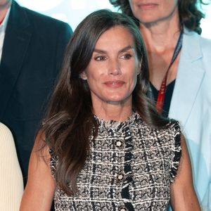 La reine Letizia d’Espagne assiste au troisième Congrès international sur la traite des êtres humains à des fins d’exploitation sexuelle au Caixa Forum, à Madrid, en Espagne, le 11 septembre 2025. LALO YASKY / BESTIMAGE