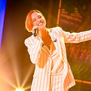 Exclusif - Natasha St-Pier lors de l'enregistrement de l'émission "Vivement dimanche" à Paris, FRanxce, le 9 septembre 2025 et diffusée le 12 octobre 2025 sur France 3. © Guillaume Gaffiot/Bestimage