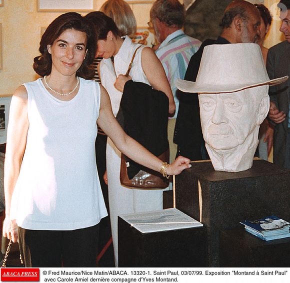 Saint Paul, 03/07/99. Exposition Montand avec Carole Amiel, derniere compagne d'Yves Montand. Crédit Fred Maurice/Nice Matin/Abaca