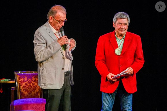 Philippe Davis, le président de l'académie et Patrice Drevet, le chancelier, assistent à la soirée de clôture du 9ème Festiv'Allais le 20 octobre 2025, à Paris, France. © ShootPix/ABACAPRESS.COM
