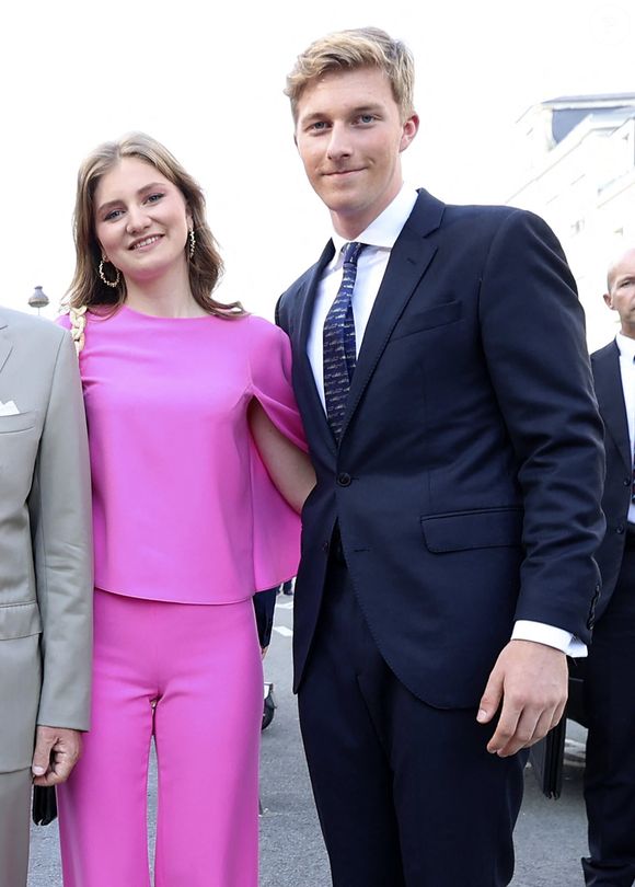 La princesse Elisabeth, le prince Emmanuel - La famille royale de Belgique lors de la garden party pour la Fête Nationale belge à Bruxelles. Le 21 juillet 2024. Photonews / Bestimage