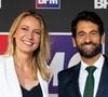 Une routine bien rodée.

Perrine Storme et Dominique Tenza au photocall de rentrée des journalistes de BFM RMC dans les locaux du groupe CMA CGM à Paris, France, le 26 août 2025. © Pierre Perusseau/Bestimage