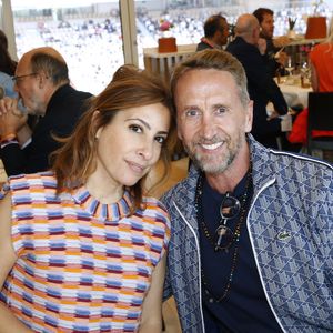 Exclusif - Léa Salamé et Philippe Caverivière - Déjeuner dans la loge de France Télévision lors des Internationaux de France de Tennis de Roland Garros 2024 - Jour 12, à Paris. Le 6 Juin 2024.  

© Bertrand Rindoff / Bestimage