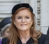 Et de l'ex-femme de ce dernier, Sarah Ferguson, au cœur d'une polémique concernant l'affaire Jeffrey Epstein.

Sarah Ferguson à la cathédrale de Westminster après les funérailles de la duchesse de Kent, le 16 septembre 2025.

Photo : GOFF / Bestimage