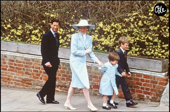 Archives : Lady Diana et Charles avec leurs neveux Peter Mark et Zara Anne Phillips 1987 ALPHA AGENCY / BESTIMAGE