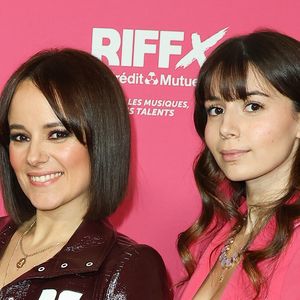 Semi-exclusif - Alizée (Alizée Jacotey) avec sa fille Annily Chatelain - Première du film "Mean Girls" au Grand Rex à Paris le 8 janvier 2024. © Coadic Guirec/Bestimage