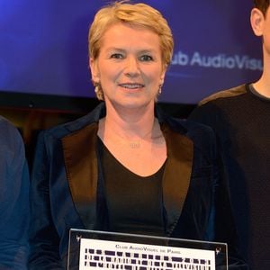 Elise Lucet assistant à la 19e cérémonie des Lauriers de la Radio et de la Télévision qui s'est tenue à l'Hôtel de Ville de Paris à Paris, France, le 17 février 2014. Photo by Nicolas Briquet/ABACAPRESS.COM