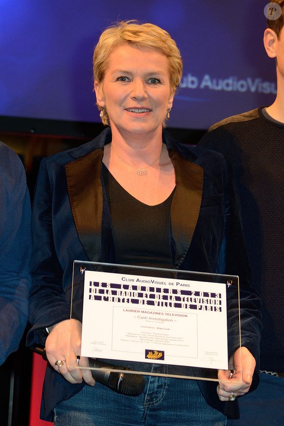 Elise Lucet assistant à la 19e cérémonie des Lauriers de la Radio et de la Télévision qui s'est tenue à l'Hôtel de Ville de Paris à Paris, France, le 17 février 2014. Photo by Nicolas Briquet/ABACAPRESS.COM