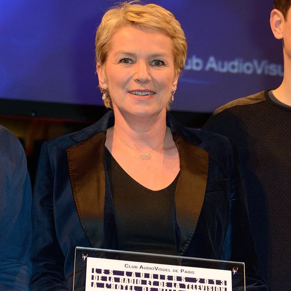 Elise Lucet assistant à la 19e cérémonie des Lauriers de la Radio et de la Télévision qui s'est tenue à l'Hôtel de Ville de Paris à Paris, France, le 17 février 2014. Photo by Nicolas Briquet/ABACAPRESS.COM