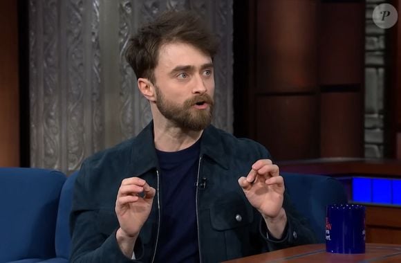 Daniel Radcliffe, 36 ans, a participé à l'émission de chat de Stephen Colbert aux États-Unis pour parler de son nouveau spectacle à Broadway, Every Brilliant Thing. Photo par CBS JLPPA / Bestimage