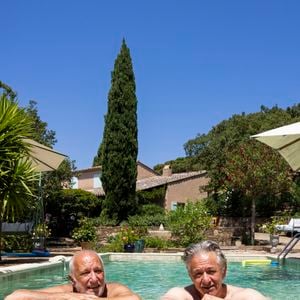 Exclusif - François Berléand, Nicolas Briançon - François Berléand et Nicolas Briançon interprètent l'univers déjanté et mythique de Poiret et Serrault au théâtre de verdure lors du Festival de Ramatuelle le 3 aout 2024. © Cyril Bruneau/Festival de Ramatuelle/Bestimage