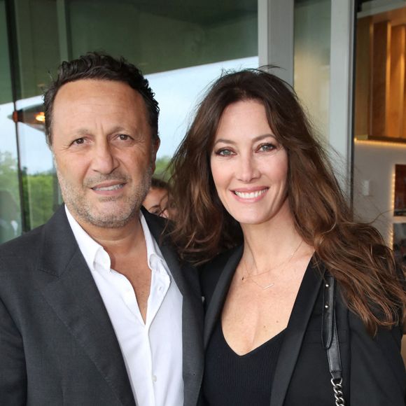 Arthur et Mareva Galanter au déjeuner de la finale Messieurs de France Télévision (jour 15) sur la terrasse de France Télévision lors des Internationaux de France de Tennis de Roland Garros 2022 à Paris, France, le 5 Juin 2022. © Bertrand Rindoff/Bestimage 