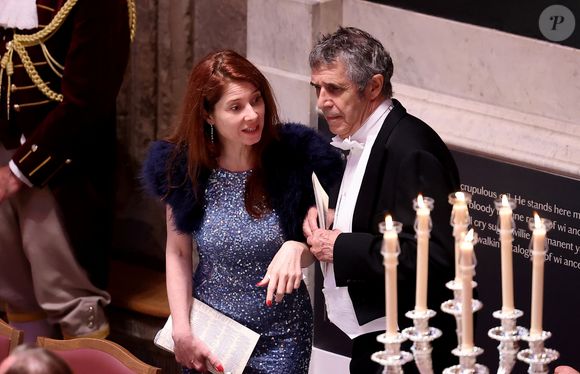 Julien Clerc et sa compagne Hélène Grémillon lors d’un banquet d’état à Guildhall, Londres le 9 juillet 2025. 
© Dominique Jacovides / Bestimage