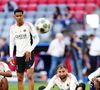 Ibrahim Mbaye du Paris Saint Germain, Gianluigi Donnarumma, gardien de but de Senny Mayulu, et Ousmane Dembele lors d'une séance d'entraînement à l'Allianz Arena, à Munich, avant la finale de l'UEFA Champions League samedi. Mike Egerton/PA Wire.