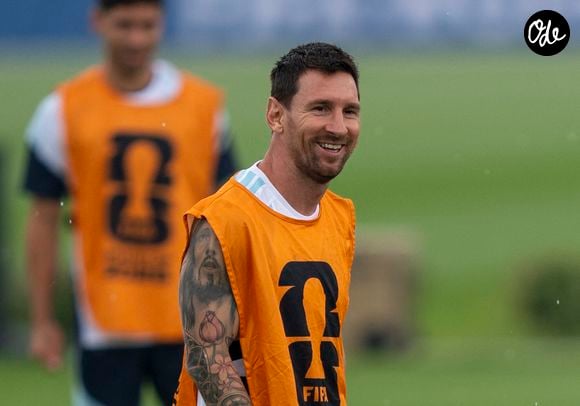 Lionel Messi (Argentine, n° 10) Coupe du monde de la FIFA 2026 : Entraînement de l'Argentine le 18 juillet 2026, avant la finale de la Coupe du monde de la FIFA 2026 : Espagne - Argentine (finale) au centre d'entraînement Columbia Park à Morristown, dans le New Jersey, aux États-Unis. Photo : Marco Bader - DPA/ABACA