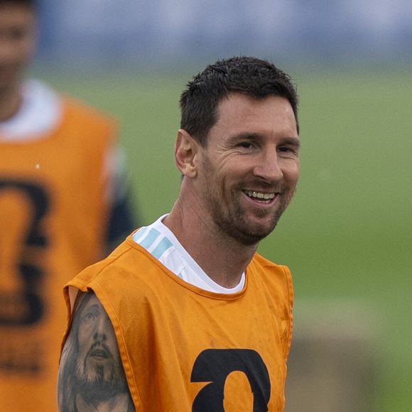 Lionel Messi (Argentine, n° 10) Coupe du monde de la FIFA 2026 : Entraînement de l'Argentine le 18 juillet 2026, avant la finale de la Coupe du monde de la FIFA 2026 : Espagne - Argentine (finale) au centre d'entraînement Columbia Park à Morristown, dans le New Jersey, aux États-Unis. Photo : Marco Bader - DPA/ABACA