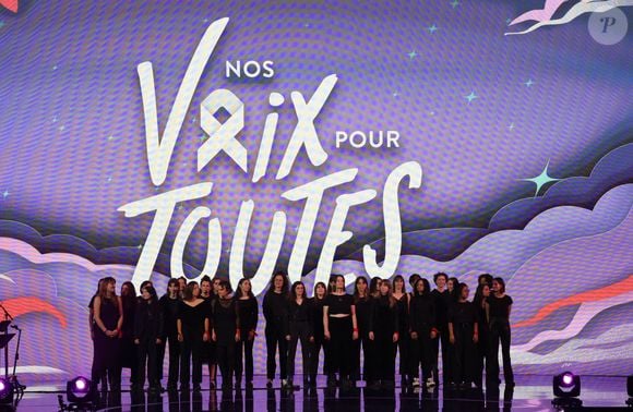 Exclusif - Illustration - Enregistrement du concert "Nos voix pour toutes", au profit de La fondation des femmes, à l'Adidas Arena à Paris, diffusée le 11 décembre sur TMC
© Coadic Guirec-Cyril Moreau / Bestimage