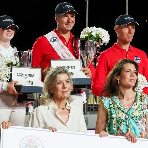 La princesse Caroline de Hanovre et sa fille Charlotte Casiraghi ont a assisté à la Monaco Longines Pro Am Cup au profit de l' AMADE à Monaco, le 3 juillet 2024. © Claudia Albuquerque/Bestimage