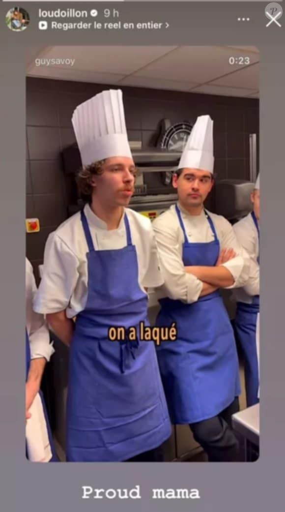 Sur Instagram, on peut le voir parmi les équipes du prestigieux restaurant Guy Savoy, décoré de deux étoiles au Guide Michelin. 

Capture d'écran de l'Instagram de Lou Doillon.