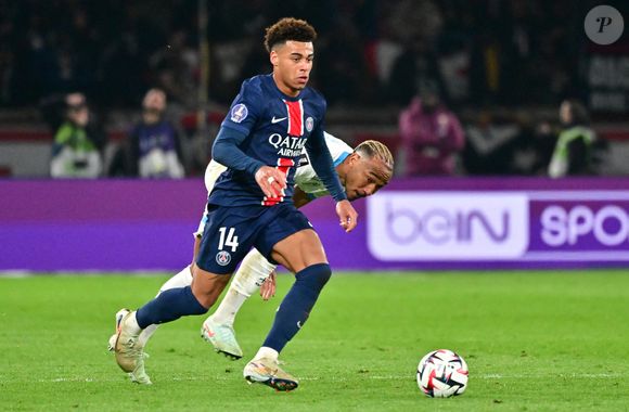 Desiré Doué - Match de Ligue 1 McDonald's opposant le Paris Saint-Germain (PSG) à l'Olympique de Marseille (OM) - (3-1) au Parc des Princes à Paris le 16 mars 2025. © Christian Liewig/Bestimage
