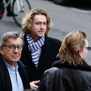 Aurélien Raynal petit-fils de Marion Game - Obsèques de Marion Game en l'église Saint Roch à Paris le 31 mars 2023.
© Christophe Clovis / Bestimage