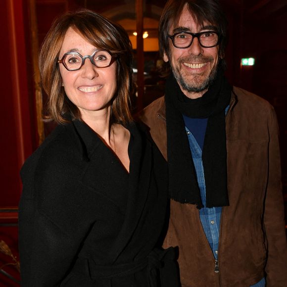 Exclusif - Alexia Laroche Joubert et son compagnon Mathieu Grinberg - Générale du chanteur Amir Haddad, seul-en-scène dans la pièce "Sélectionné" mise en scène par S. Suissa au théâtre Edouard VII à Paris le 28 mars 2022. © Veeren/Bestimage