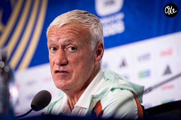 Didier Deschamps, sélectionneur de l'équipe de France, lors de la conférence de presse au stade de Philadelphie, le 21 juin 2026 à Philadelphie, en Pennsylvanie. Elyxandro Cegarra / PsnewZ / Bestimage