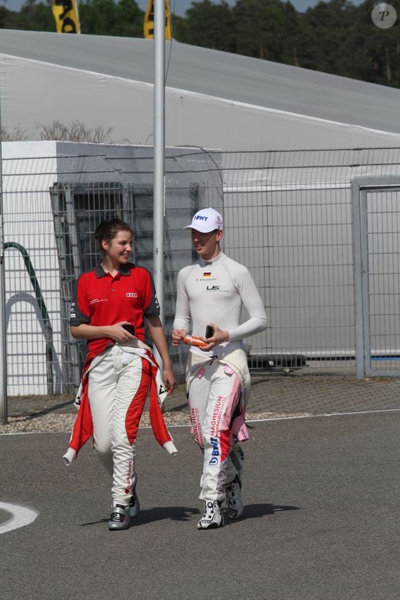 David Schumacher (US Racing - CHRS) avec Vivien Keszthelyi (Audi Sport Seyffarth R8 LMS Cupe) au Championnat de Formule 4 de la manche DTM au Circuit automobile Hockenheimring à Hockenheim, Allemagne, le 4 mai 2018. Photo par Action Press / Bestimage