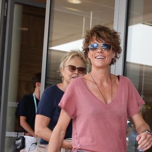 Muriel Robin et sa femme Anne Le Nen au village des Internationaux de France de Tennis de Roland Garros à Paris le 2 juin 2018. © Dominique Jacovides-Cyril Moreau / Bestimage