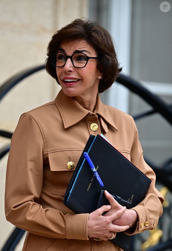 Rachida Dati - Sorties du Conseil des ministres au palais de l'Elysée à Paris le 30 juillet 2025. © Christian Liewig / Bestimage