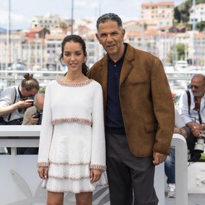 Roschdy Zem, Lyna Khoudri - Photocall du film "13 Jours 13 Nuits" lors du 78ème Festival International du Film de Cannes le 24 mai 2025. © Jacovides-Moreau/Bestimage