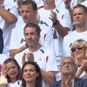Clémentine, compagne de Richard Gasquet, lors de son dernier match à Roland-Garros